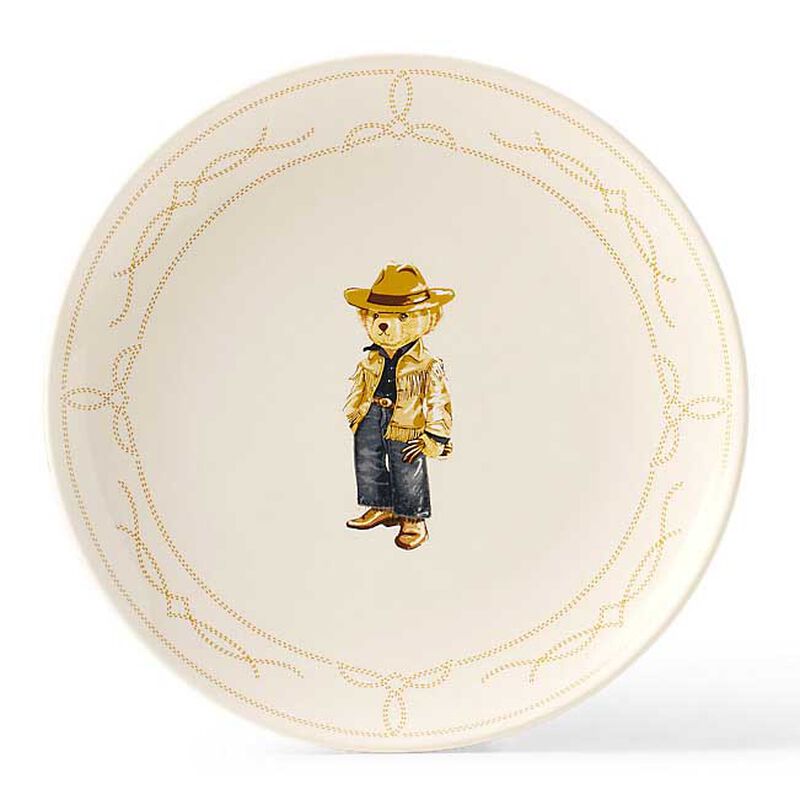 Polo Ralph Lauren Western Polo Bear Dessert Plate Set Of 4 image number 1